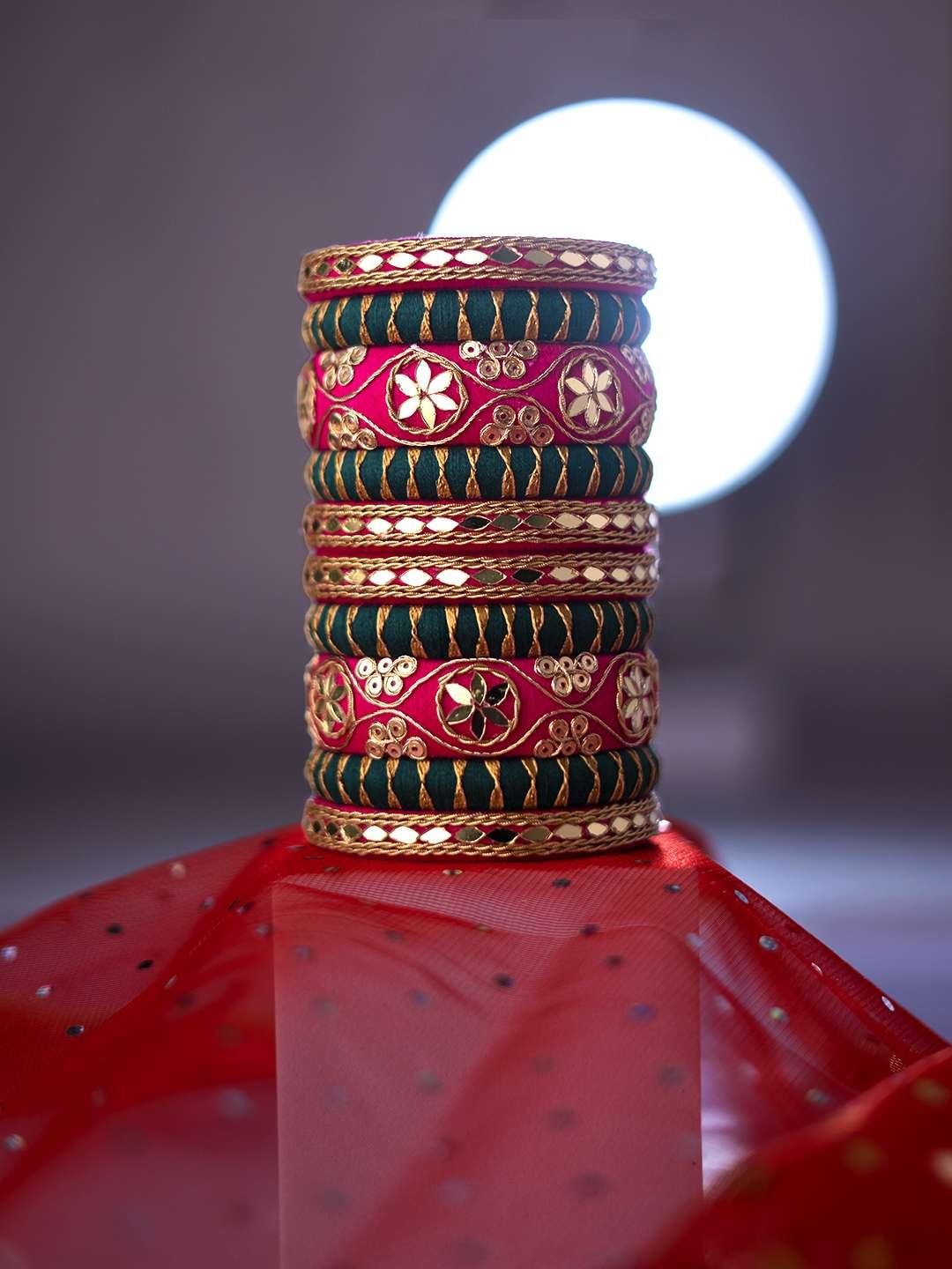 Black and pink Bangels